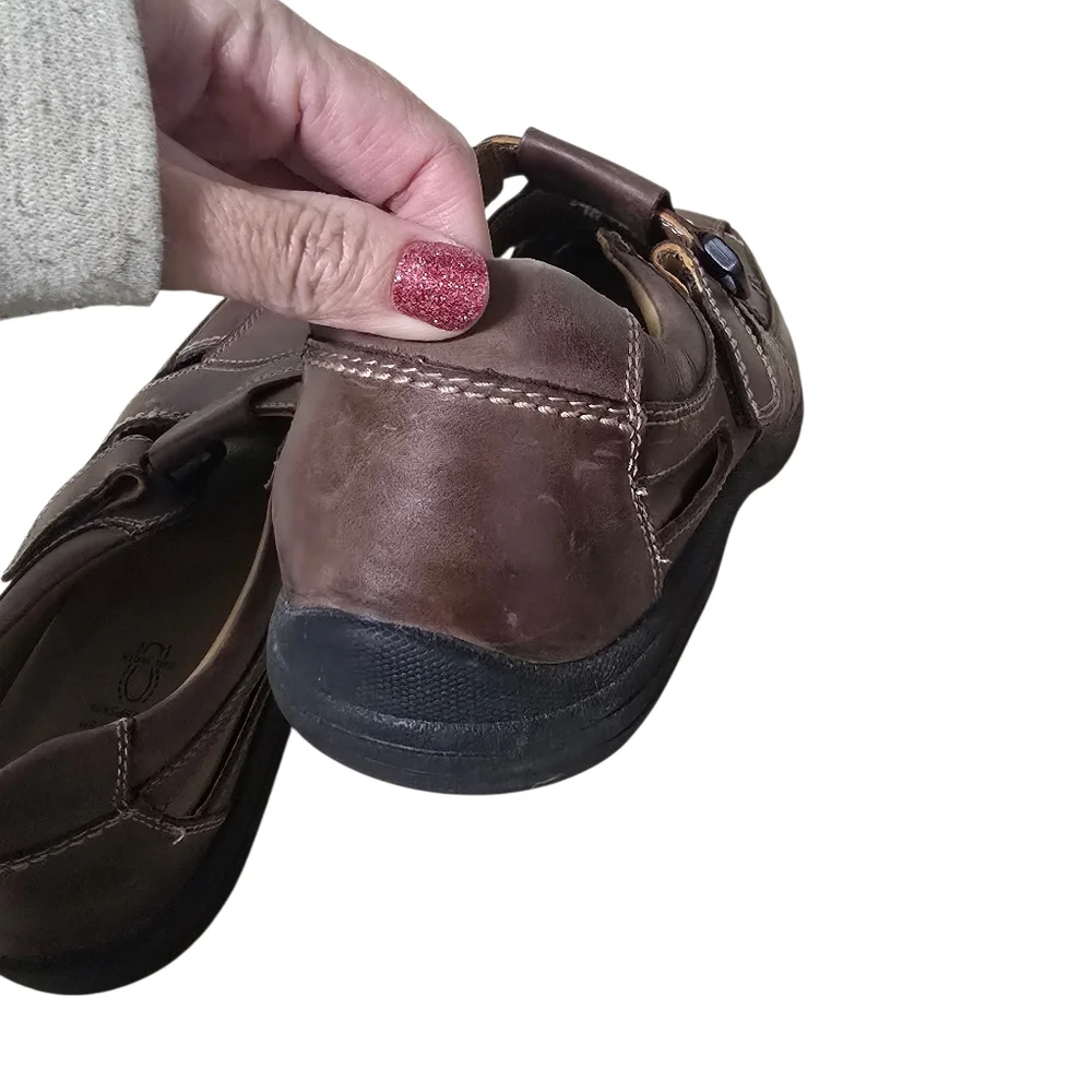 Mens Johnston & Murphy Closed Toe Sheepskin Sandals Size 12